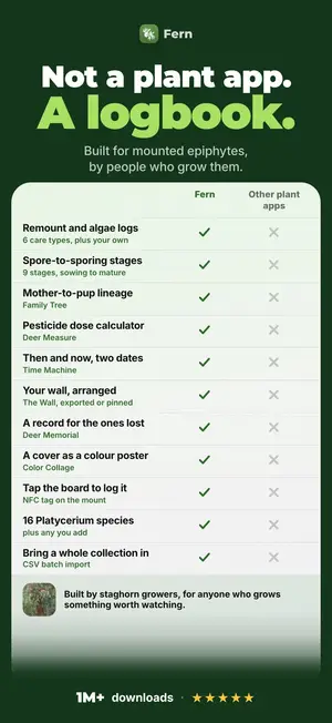 Not a plant app. A logbook.